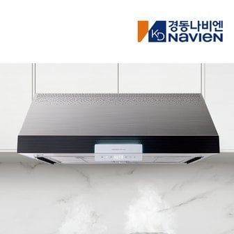  경동나비엔 주방 가스렌지 터치식 박스형 허리케인 3D에어커튼 레인지 후드 블랙 RAB551-09TCAC