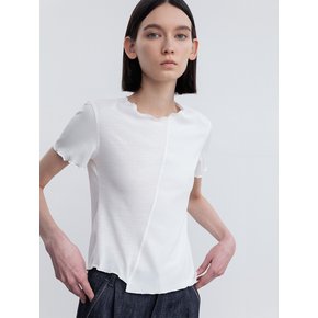 LETTUCE HEM ASYMMETRIC TOP