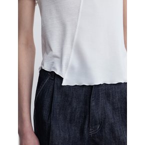 LETTUCE HEM ASYMMETRIC TOP