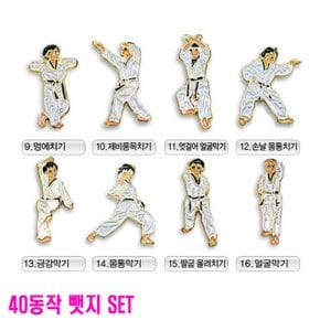 무스포 - 40동작 뺏지세트(1~40 1개씩)