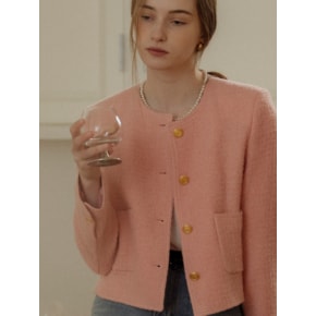Romantic tweed jacket(Pink)
