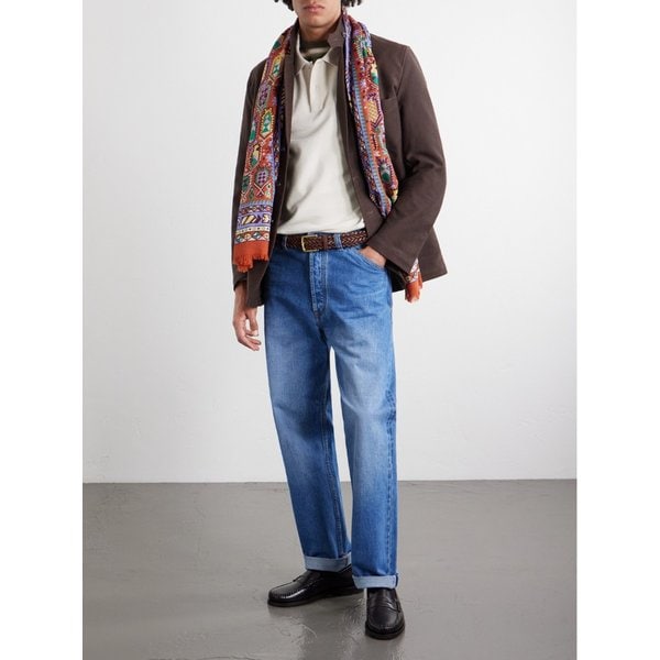 드레익스 프린트 울 실크 블렌드 스카프 46376663163066588