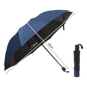 접이식 4단 큰우산 네이비 접는 대형 130cm 골프 우산