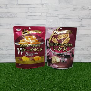 마루에스 더블치즈샌드 40g 고르곤졸라 오징어튀김 50g [2개묶음]