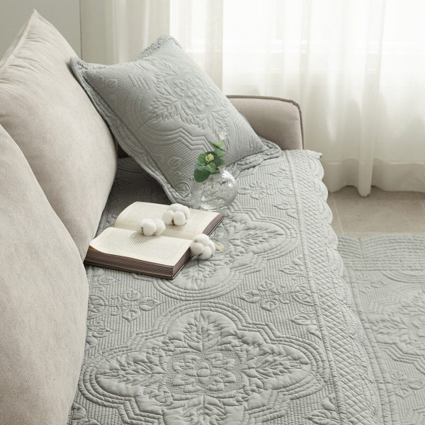 루나앤슬립 목화솜 자수퀼팅 워싱 소파패드 3종 (와이드4인)