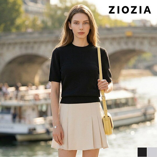 [지오지아] 여성 모크넥 변형 조직 캐주얼 니트 (AFD2ER1104)