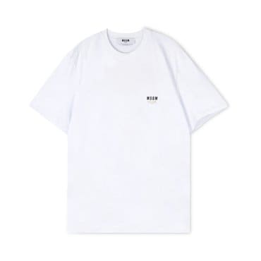 MSGM 남성 크루넥 화이트 반팔티 3040MM163 217098 01