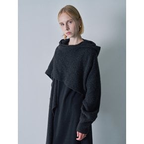 WOOL HOODY BOLERO (Black)