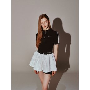 Frill Mini Shirring Skirt White