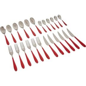 독일 부가티 커트러리세트 1855761 Bugatti Gioia 24Piece Cutlery Set Red