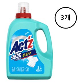 피죤 액츠 실내건조 곰팡이 3L 3개 일반 통돌이