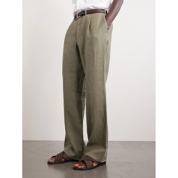 텍스 누벅 트리밍 가죽 샌들 46376663162952680