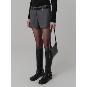 리나 울 쇼츠_차콜 / LINA WOOL SHORT_CHARCOAL