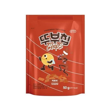  쿠키아 떡볶이 뚜부칩 50gx40봉 /매콤달달한 영양간식 과자 두부칩 두부과자 두부스낵 쿠키