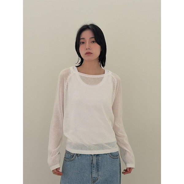 Soft Linen Raglan Knit_Ivory