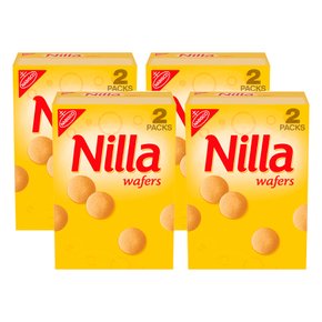 Nabisco Nilla Wafers Vanilla Cookies 나비스코 닐라 웨이퍼 바닐라 쿠키 425g 2개입 4팩