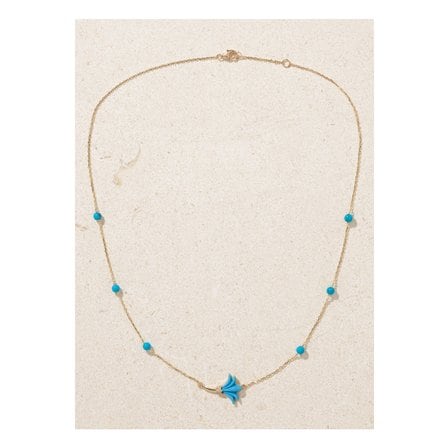L’ATELIER NAWBAR 라틀리에 나우바 사이키델리아 스몰 18k 골드 터쿼이즈 다이아몬드 네크리스 1647597340771536