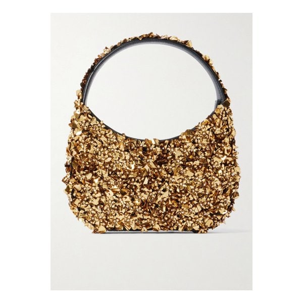 클리오 페피아트 마이다스 장식 인조 가죽 트리밍 코튼 트윌 숄더 백 골드 1647597351420570