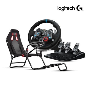 Logitech 로지텍코리아 G29 레이싱휠, NLR 레이싱스텐드 패키지(PS5/PS4/PC)SSG