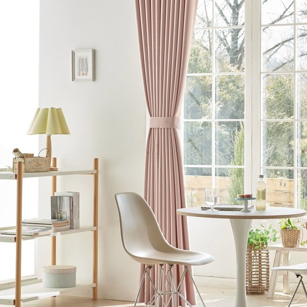 뷰하우스 겐트 원톤 아일렛 암막커튼 대형+커튼봉세트