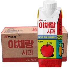 빙그레 야채랑 사과 주스 250ml (18팩) 과채주스