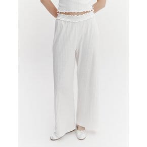 Wave Frill Pants Ivory