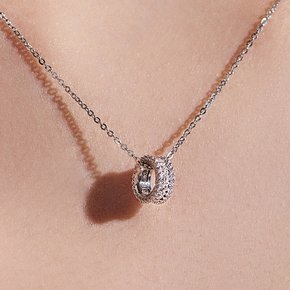 14k 로프 랩 다이아몬드 모아링 펜던트_화이트
