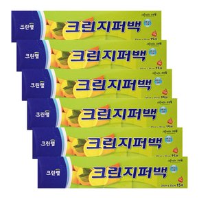 크린랩 크린지퍼백 특대(30cmX35cmX15매) X 6개