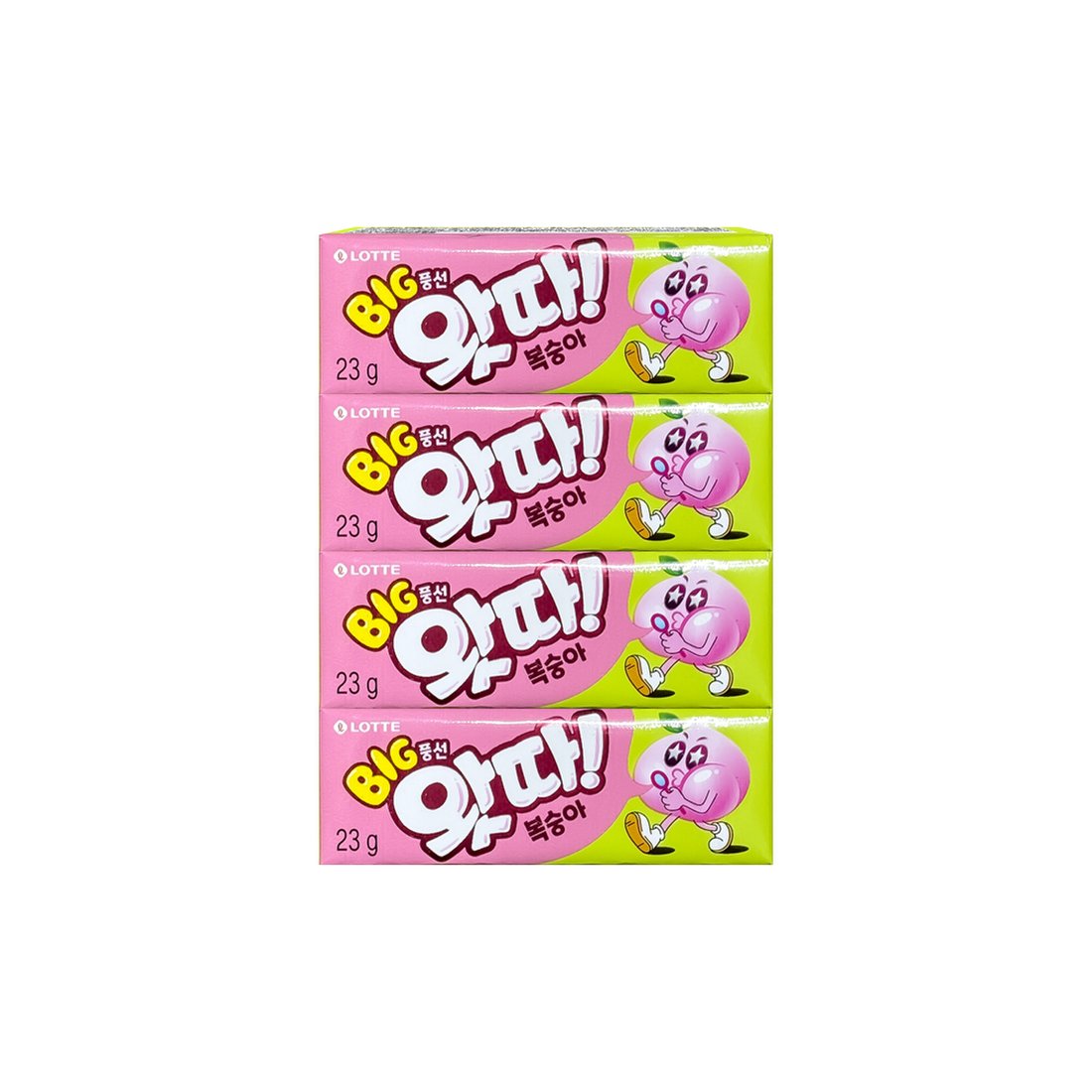 롯데제과 롯데껌 빅 풍선껌 왓따 복숭아맛 x4개, 믿고 사는 즐거움 SSG.COM