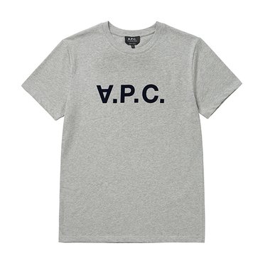 아페쎄 남성 VPC 벨벳 로고 반팔티(COEZB H26943 PLB LIGHT GREY)