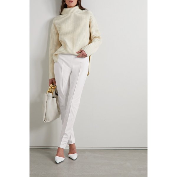 멜리사 코튼 혼방 슬림 팬츠 화이트 1647597295753478