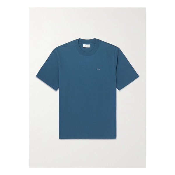 NN.07 아담 3209 로고 자수 피마 코튼 저지 티셔츠 46376663162896284