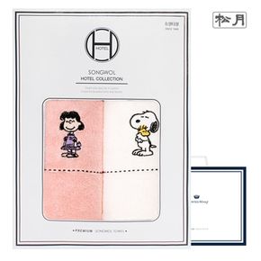 송월 스누피 프렌즈 2매 선물세트+쇼핑백 기념수건