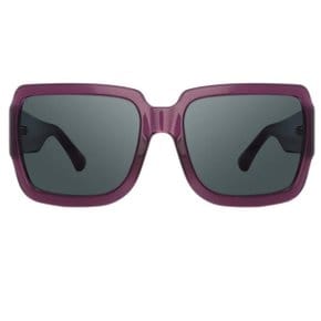 Linda Farrow Sunglasses (Wine/Silver/Blue)