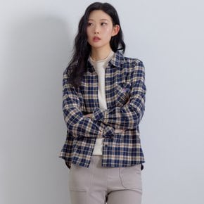 (2컬러) 체크 포켓 자수 셔츠 LCWSQ121