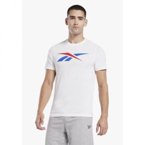 3665296 Reebok VECTOR TEE - Print T-shirt white/vector red/vector blue 58052153