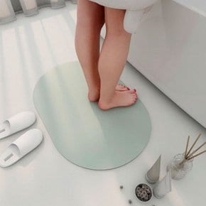 무지 타원 규조토 발매트 핑크-주방 욕실 화장실 빨아쓰는 세척 현관 RFM02A02