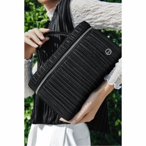 [ONLINE EXCLUSIVE] Elysee Edit1. Pleats Shoulder Pouch bag_NDBTM24913BKX