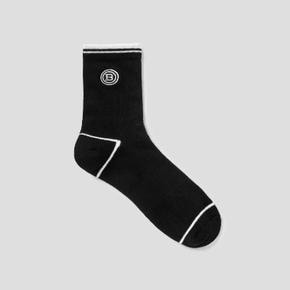 FW25 남성 메쉬 미들삭스 - 블랙 (BE57KTB215)
