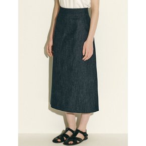 [3차리오더] denim A-line midi skirt