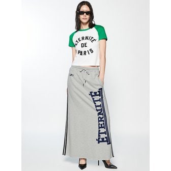 해바이해킴 SWEAT ETERNITE MAXI SKIRT_GREY