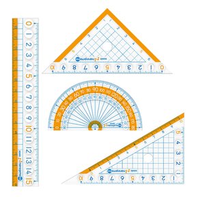 그린에버 일본 소닉 나노피타 4종 자 세트 삼각자 각도기 자 / SK-7885