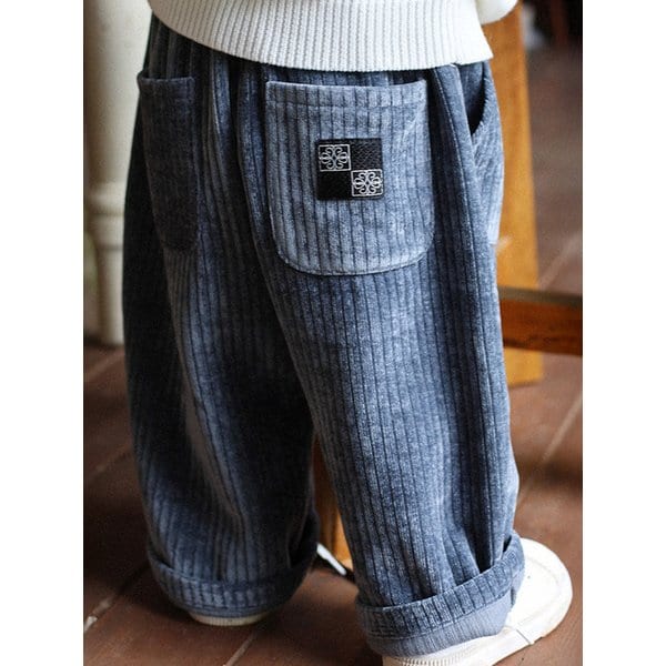 [KIDS]벨로아 팬츠 그레이 블루