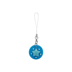 star round phone strap-blue