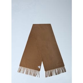 Embroidered Fringe Wool Scarf