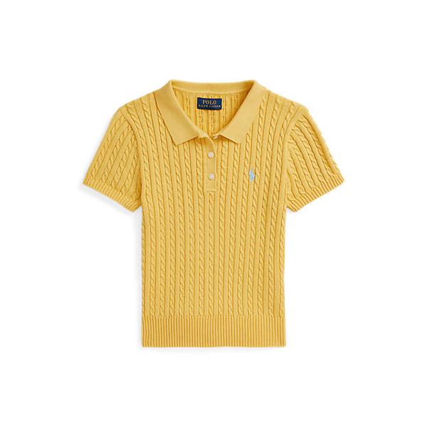 폴로 키즈 여아 7-16세 미니 케이블 코튼 폴로 스웨터(CWPOSWEG6820547700)