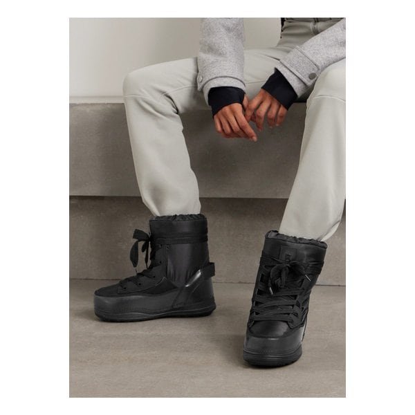 라 플라뉴 13 가죽 트리밍 셸 부츠 블랙 1647597352788109