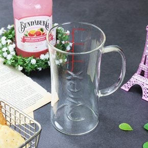 홈카페 유리컵 파이렉스 계량 내열유리 맥주잔 500ml