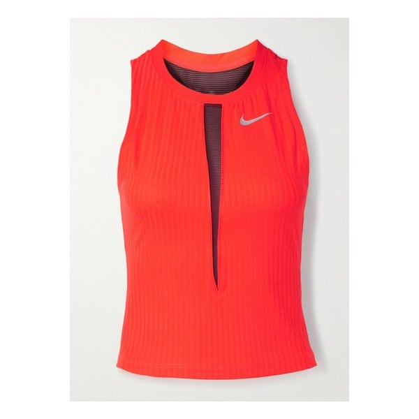 나이키코트 슬램 컷아웃 메시 트리밍 골지 드라이핏 테니스 탱크 레드 46376663162952354