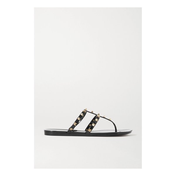 발렌티노 가라바니 락스터드 고무 샌들 블랙 1647597336261092